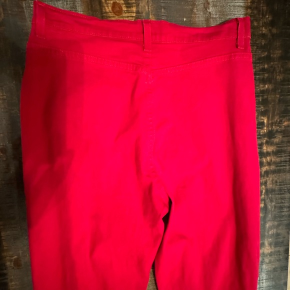 👖Womens Denim Jeans French Dressing Jeanswear Paris Brand Size 12 Christmas Red - Picture 4 of 9